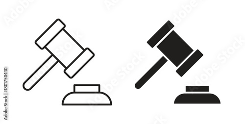 Law icon line and filled style suitable for web and mobile application