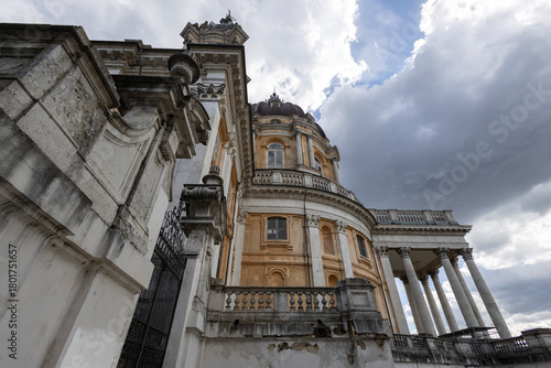 TURIN, ITALY, APRIL 1, 2025 - Basilica of Superga in Turin, Pedmont, Italy