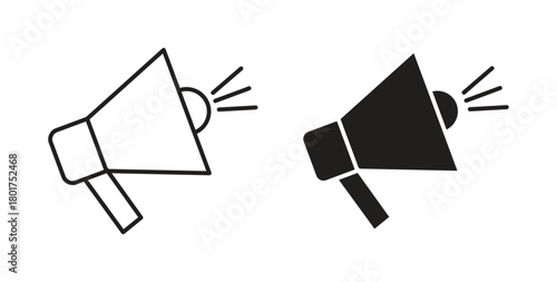 Megaphone icon line and filled style suitable for web and mobile application