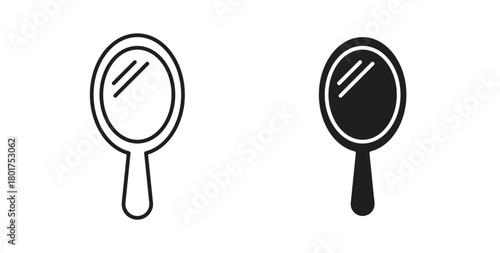 Mirror icon line and filled style suitable for web and mobile application