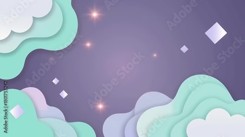 Pastel Dream Abstract Background with Layered Clouds