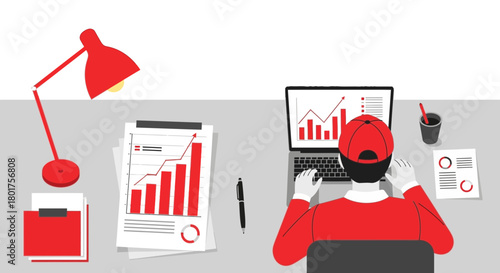 Conceptual business strategy analysis represented through financial chart interpretation