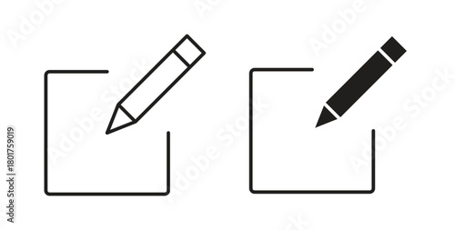 Register icon line and filled style suitable for web and mobile application