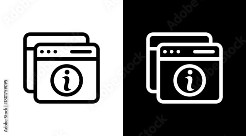 Browser Information With Icon Set Design