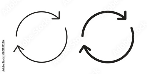 Repeat icon line and filled style suitable for web and mobile application