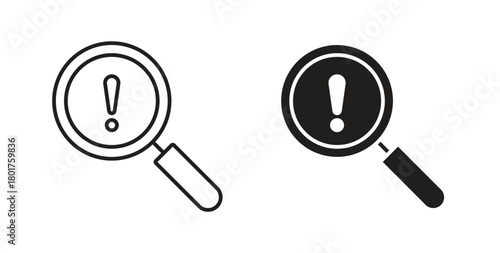 Risk analysis icon line and filled style suitable for web and mobile application