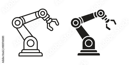 Robot arm icon line and filled style suitable for web and mobile application