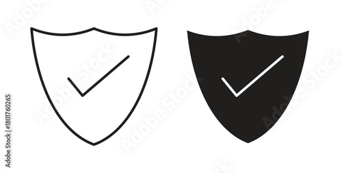 Safe icon line and filled style suitable for web and mobile application