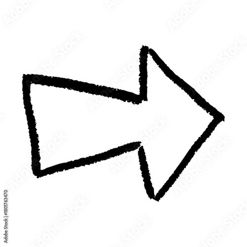 Chalk doodle arrow stroke, rough charcoal texture, pencil sketch line with soft grain, crayon strip highlight, subtle scribble and distressed gritty surface.