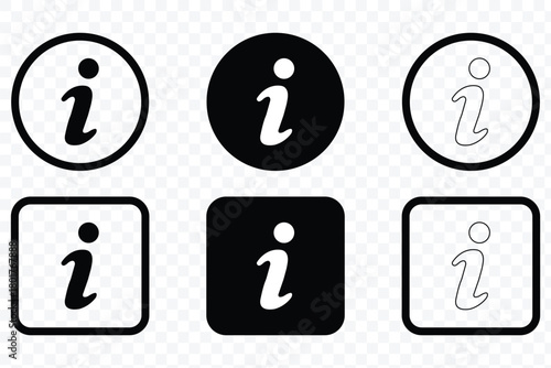  Info icons. Information vector icon collection. eps 10