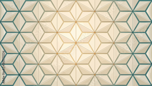Geometric Tessellation Pattern in a Repeating Wallpaper Design