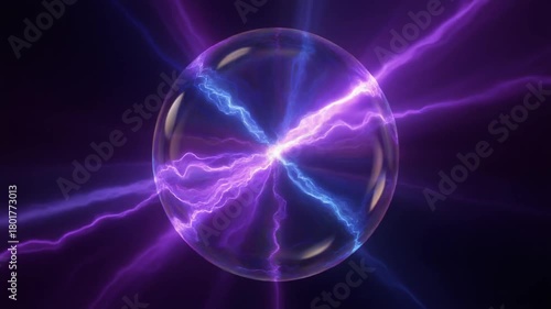 Captivating Plasma Ball - A Mesmerizing Display of Electric Energy.