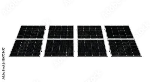 Four solar panels for renewable energy source
