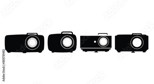 Projector collection for presentation concept