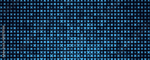 Cybersecurity Background Pattern Texture, Blue X Mark Grid On Dark Tech BG Suggesting Errors, Close Icons Access Denied, Backdrop Wallpaper For Dashboard, Alert And Presentation. Vector Illustration