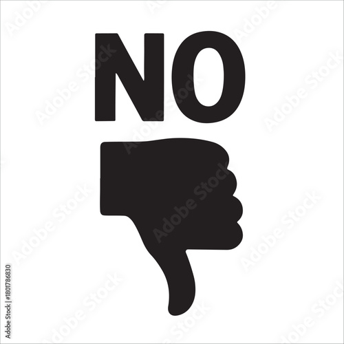 No Thumbs Down Symbol negative dislike
