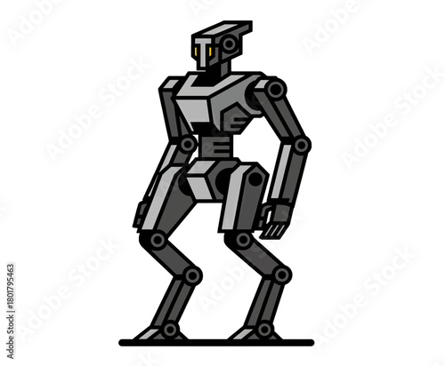 Mechanical Robot Figure in Futuristic Design