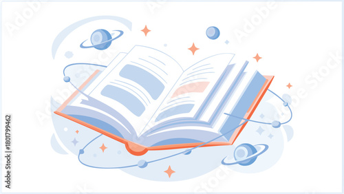 Enchanting cosmic library with glowing books floating in the vast expanse of space a magical and ethereal scene of knowledge and wonder