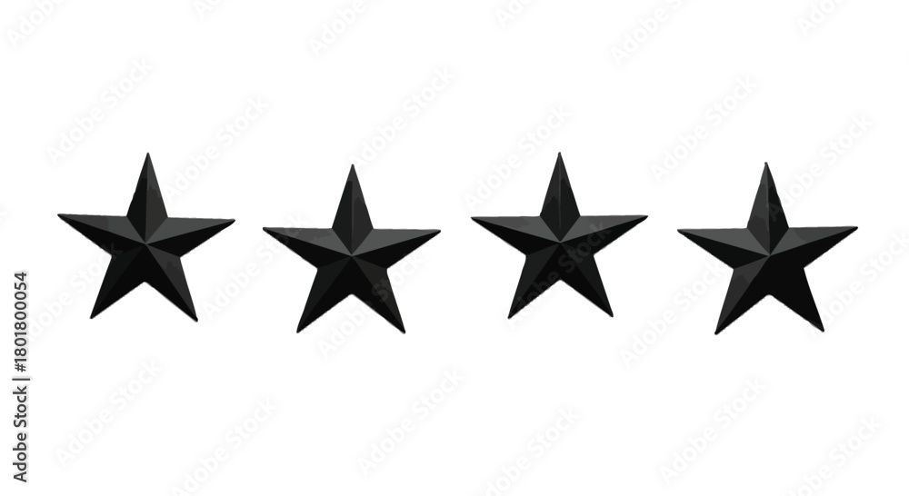 Obraz premium Four star, symbol of rating and review