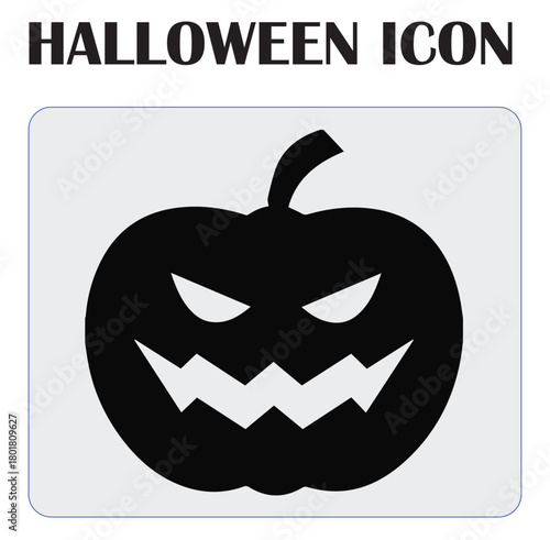 Halloween vector icon illustration showcasing spooky elements like pumpkins, ghosts, bats, and haunted designs, perfect for seasonal graphics and decorations