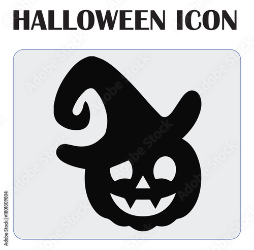 Halloween vector icon illustration showcasing spooky elements like pumpkins, ghosts, bats, and haunted designs, perfect for seasonal graphics and decorations