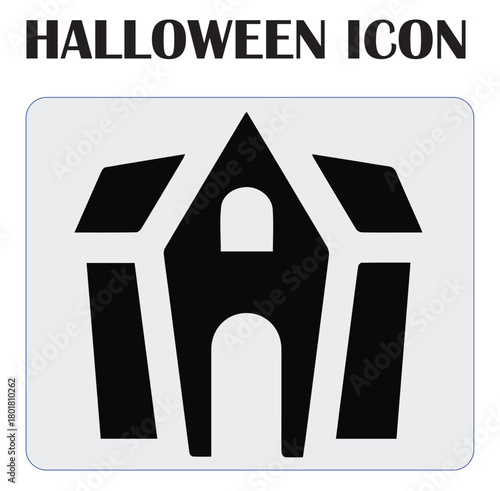 Halloween vector icon illustration showcasing spooky elements like pumpkins, ghosts, bats, and haunted designs, perfect for seasonal graphics and decorations