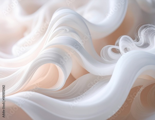 Abstract Ethereal Cloud Smoke Texture Soft White Pale Pink Beige