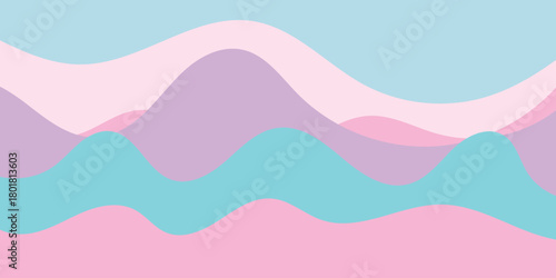 Paper art cartoon carve abstract waves  background