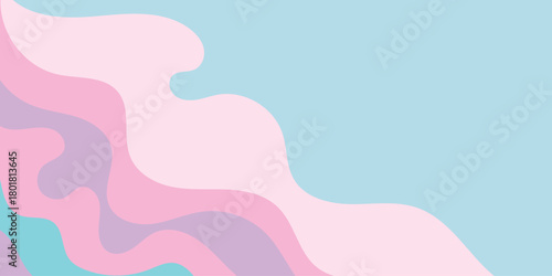 Paper art cartoon carve abstract waves  background