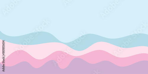 Paper art cartoon carve abstract waves  background