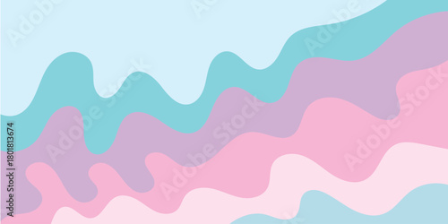 Paper art cartoon carve abstract waves  background