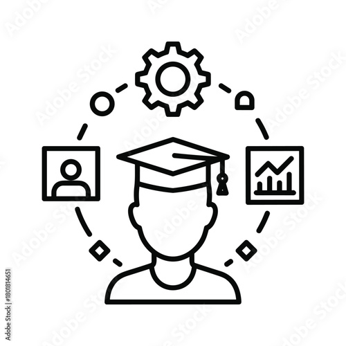 Semester calendar icon for academic planning and school schedule management in an educational context
