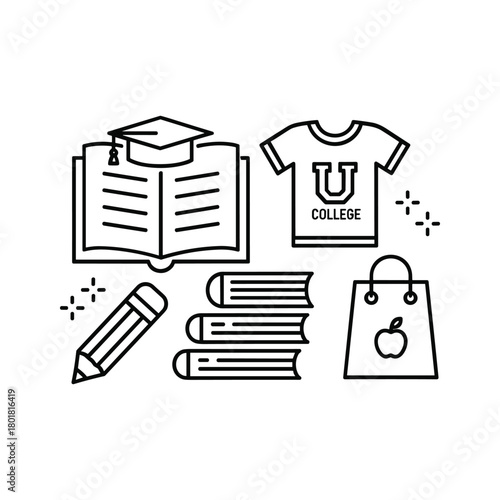 Outline icon of a data center server rack system representing network, storage, database, and data management.