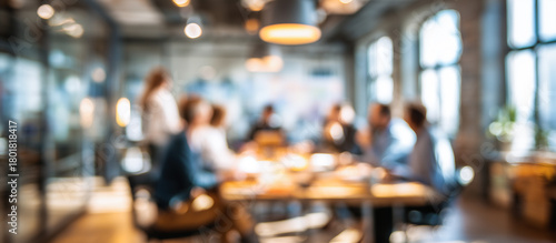 Wallpaper Mural Blurred office meeting with business concept banner background Torontodigital.ca