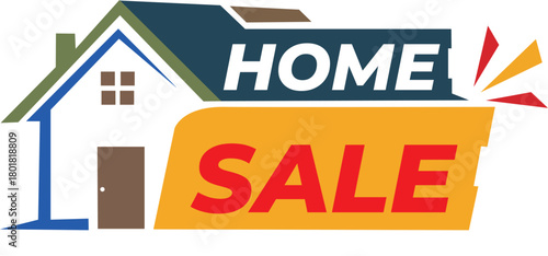 Real Estate Home Sale Sign Icon
