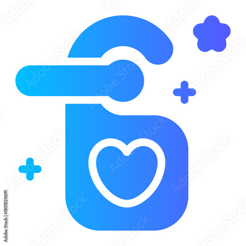 door knob sign gradient icon