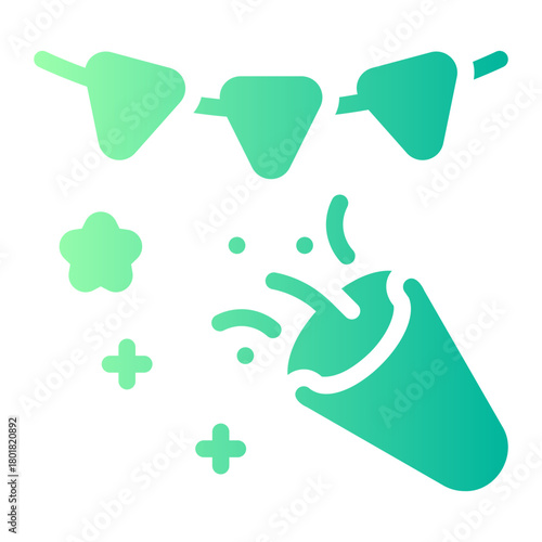 party popper gradient icon