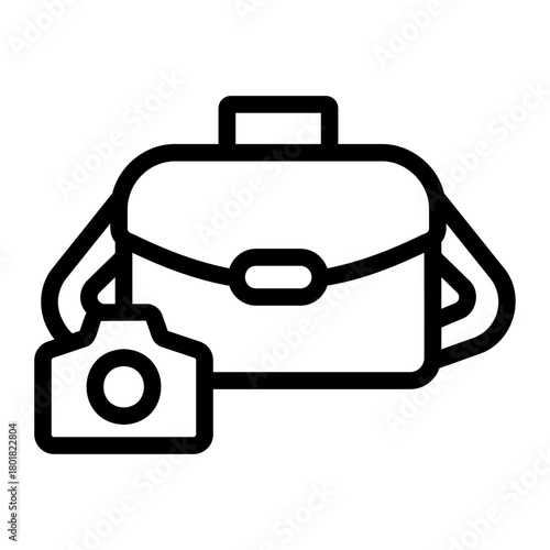 camera bag Line Icon