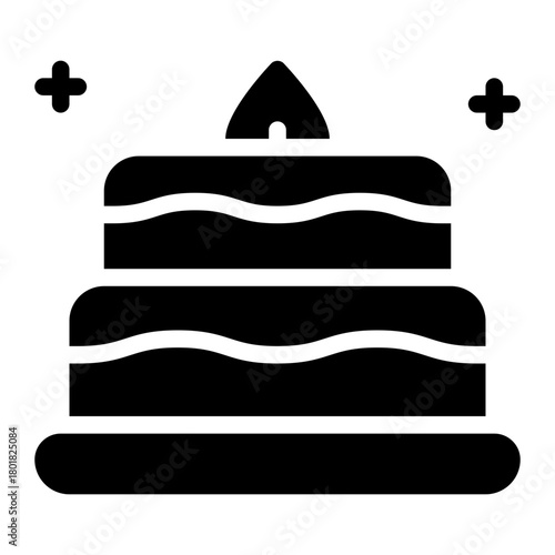 cake glyph icon
