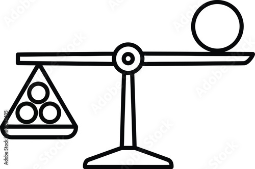 Balance scale icon equilibrium comparison weight measurement symbol art eps silhouette