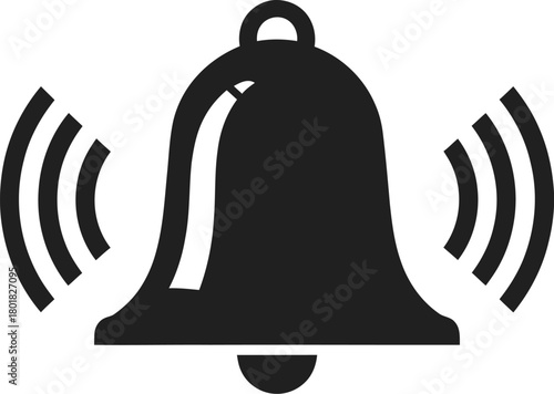 Find ringing bell icon vector illustration notification alert symbol eps silhouette