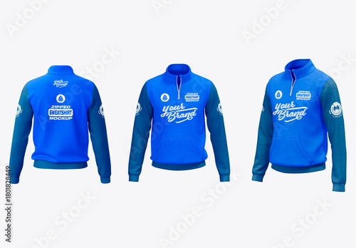 Zipped Sweatshirt Mockup