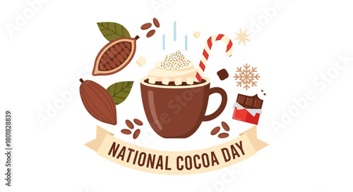 Celebrating National Cocoa Day with a Delicious Hot Chocolate and Festive Decorations