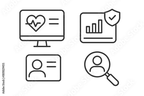 Digital health monitoring, secure data analysis, user identification, and profile search