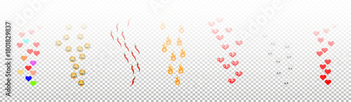 Like icons flying up for live streams. Emoticons. Social media reactions Smile fire poop Funny faces Emoji. Vector