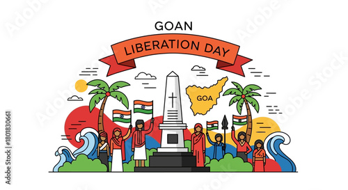 Goan Liberation Day Celebration with Indian Flag and People