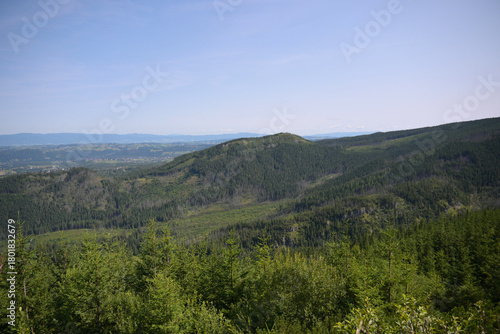 Fototapeta Naklejka Na Ścianę i Meble -  Spectacular views form the hiking trail through Boczan to Gasienicowa valley from Kuznice. Tatra National Park, Poland
