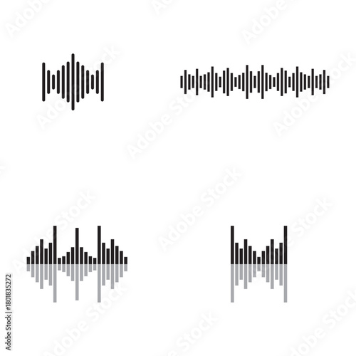 Sound waves vector illustration