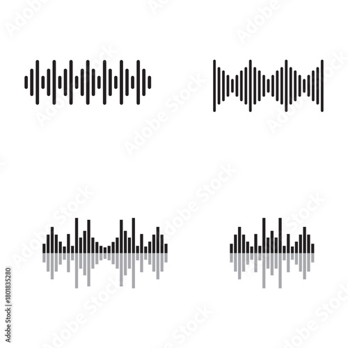 Sound waves vector illustration