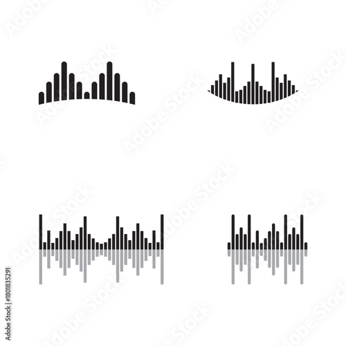 Sound waves vector illustration